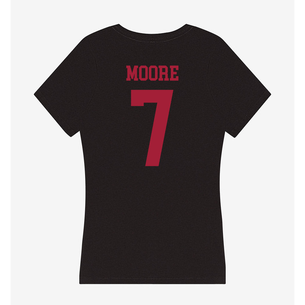 Indiana - NCAA Football : Louis Moore - Women's V-Neck T-Shirt-1
