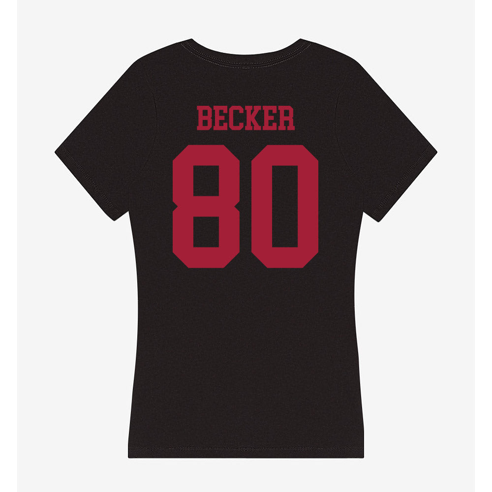 Indiana - NCAA Football : Charlie Becker - Women's V-Neck T-Shirt-1