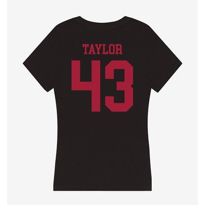 Indiana - NCAA Football : Bryce Taylor - Women's V-Neck T-Shirt-1