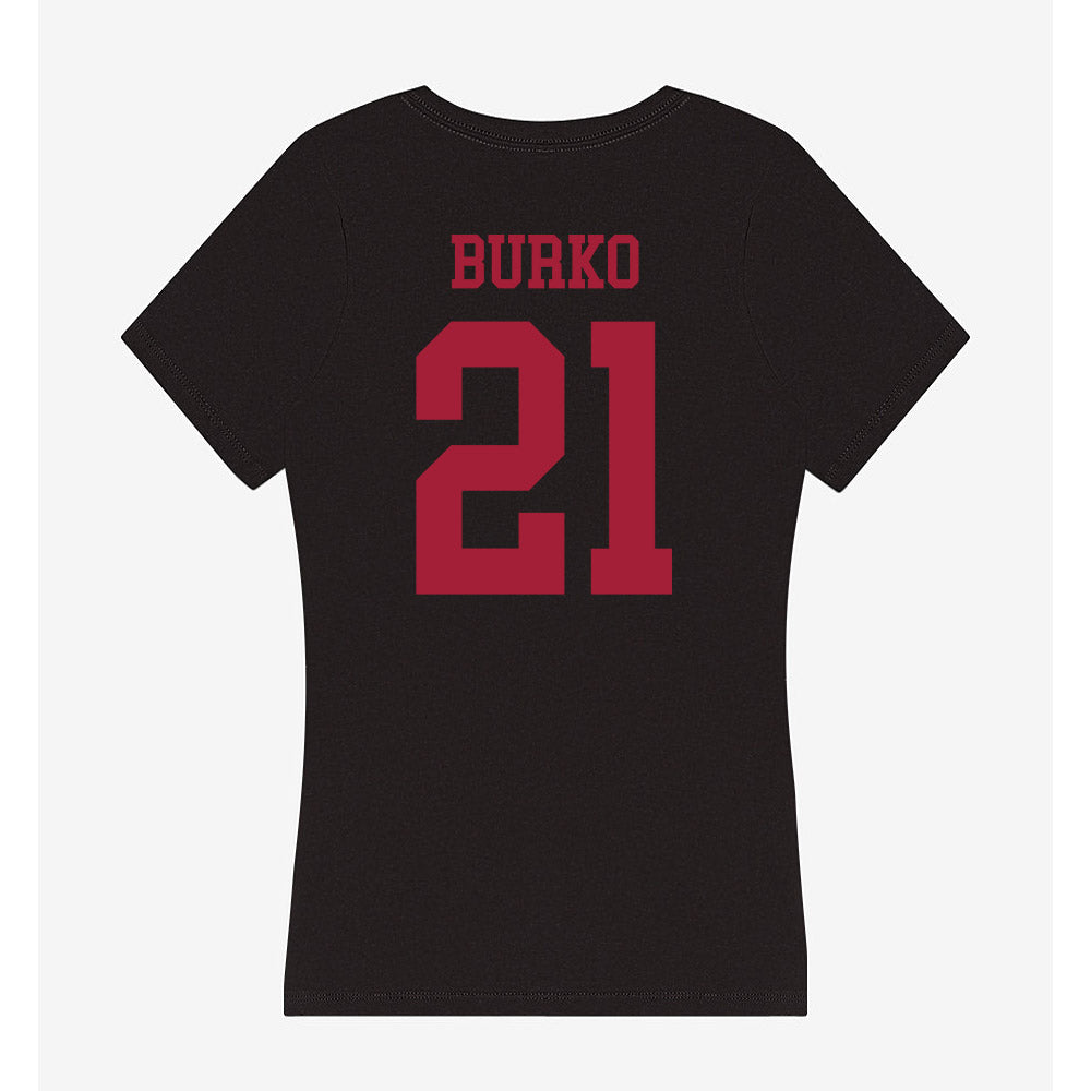 Indiana - NCAA Softball : Sydni Burko - Women's V-Neck T-Shirt-1