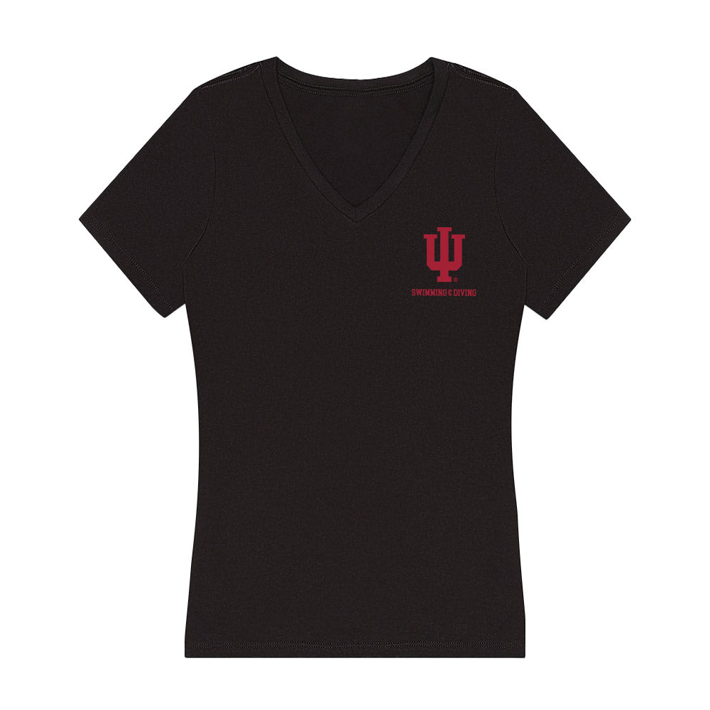 Indiana - NCAA Men's Swimming & Diving : Dylan Smiley - Women's V-Neck T-Shirt-0