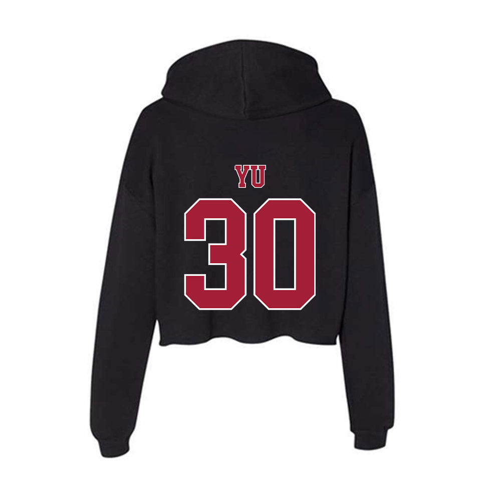 Stanford - NCAA Women's Volleyball : Taylor Yu - Women's Crop Fleece Hoodie-1