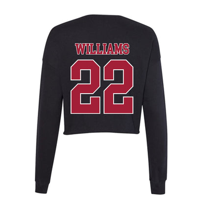 Stanford - NCAA Women's Lacrosse : Peep Williams - Women's Cropped Crew Fleece-1