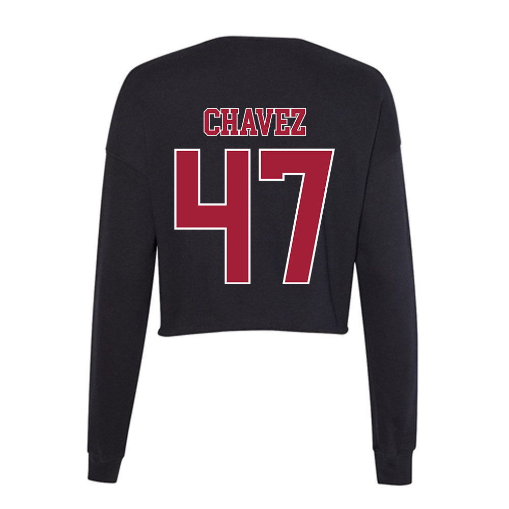 Stanford - NCAA Football : Alejandro Chavez - Women's Cropped Crew Fleece-1