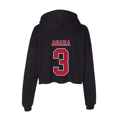 Stanford - NCAA Women's Basketball : Nunu Agara - Women's Crop Fleece Hoodie-1