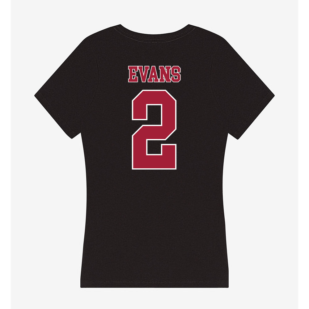 Stanford - NCAA Women's Soccer : Elise Evans - Women's V-Neck T-Shirt-1