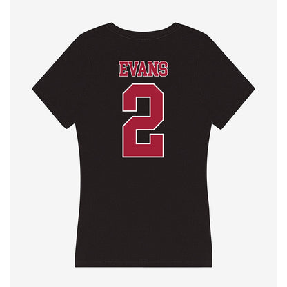 Stanford - NCAA Women's Soccer : Elise Evans - Women's V-Neck T-Shirt-1