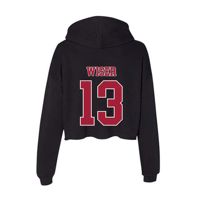 Stanford - NCAA Baseball : David Wiser - Women's Crop Fleece Hoodie-1