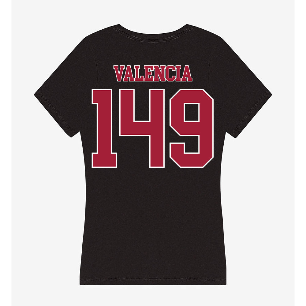 Stanford - NCAA Wrestling : Aden Valencia - Women's V-Neck T-Shirt-1