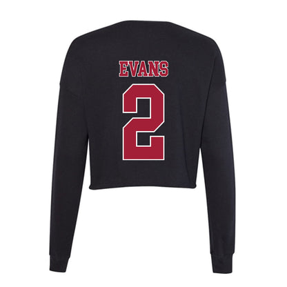 Stanford - NCAA Women's Soccer : Elise Evans - Women's Cropped Crew Fleece-1