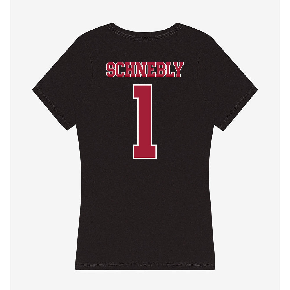 Stanford - NCAA Men's Soccer : Rowan Schnebly - Women's V-Neck T-Shirt-1