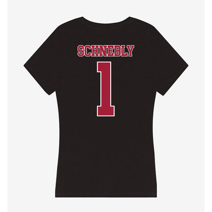 Stanford - NCAA Men's Soccer : Rowan Schnebly - Women's V-Neck T-Shirt-1
