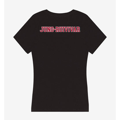 Stanford - NCAA Women's Gymnastics : Levi Jung-Ruivivar - Women's V-Neck T-Shirt-1