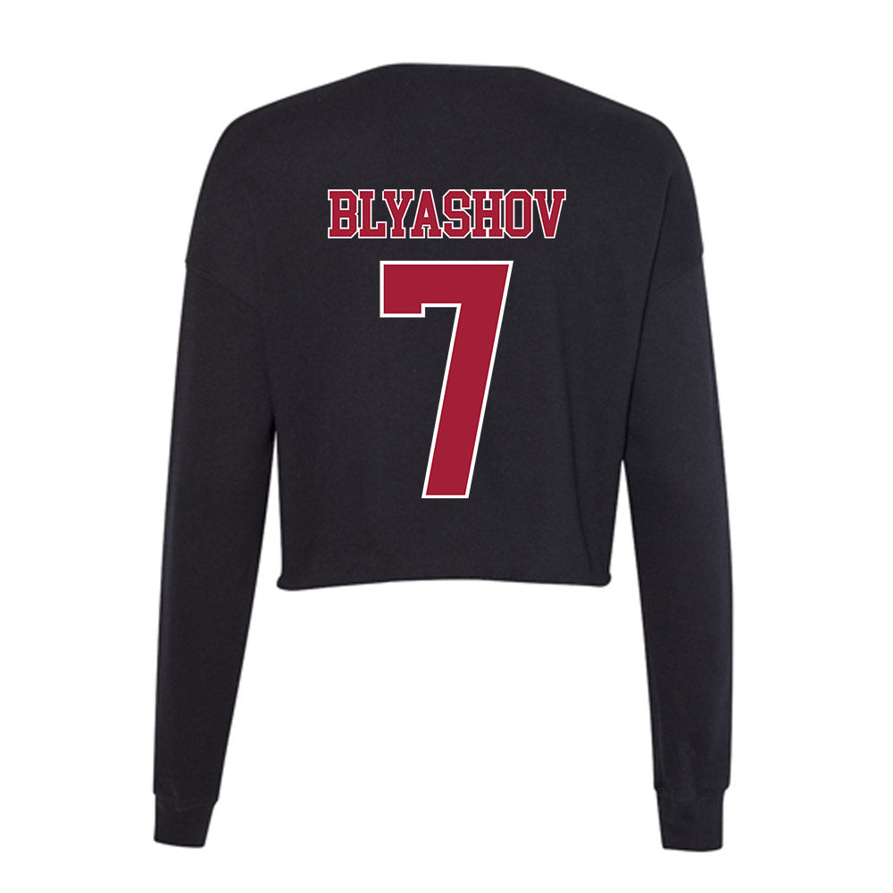 Stanford - NCAA Women's Volleyball : Julia Blyashov - Women's Cropped Crew Fleece-1