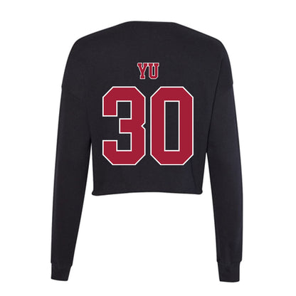 Stanford - NCAA Women's Volleyball : Taylor Yu - Women's Cropped Crew Fleece-1