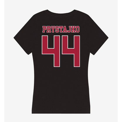 Stanford - NCAA Softball : Zoe Prystajko - Women's V-Neck T-Shirt-1