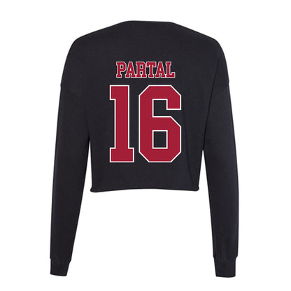 Stanford - NCAA Men's Soccer : Joshua Partal - Women's Cropped Crew Fleece-1