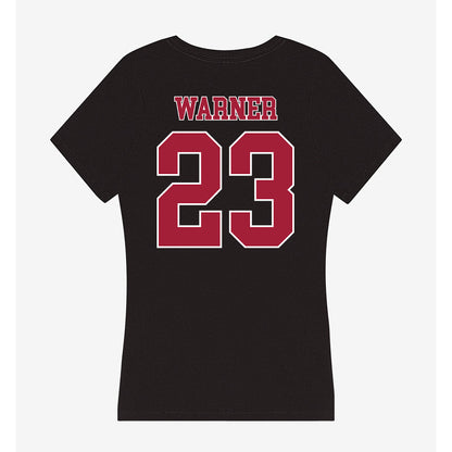 Stanford - NCAA Baseball : Parker Warner - Women's V-Neck T-Shirt-1