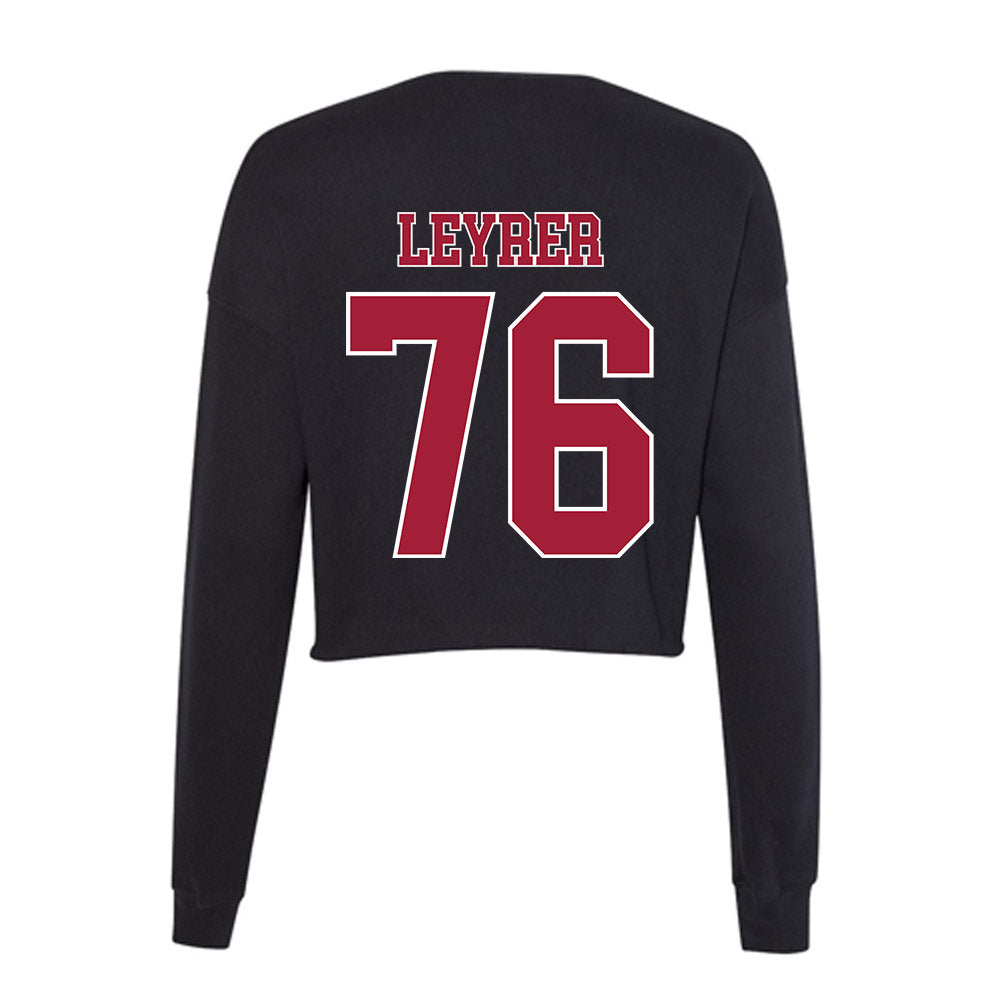 Stanford - NCAA Football : Jack Leyrer - Women's Cropped Crew Fleece-1