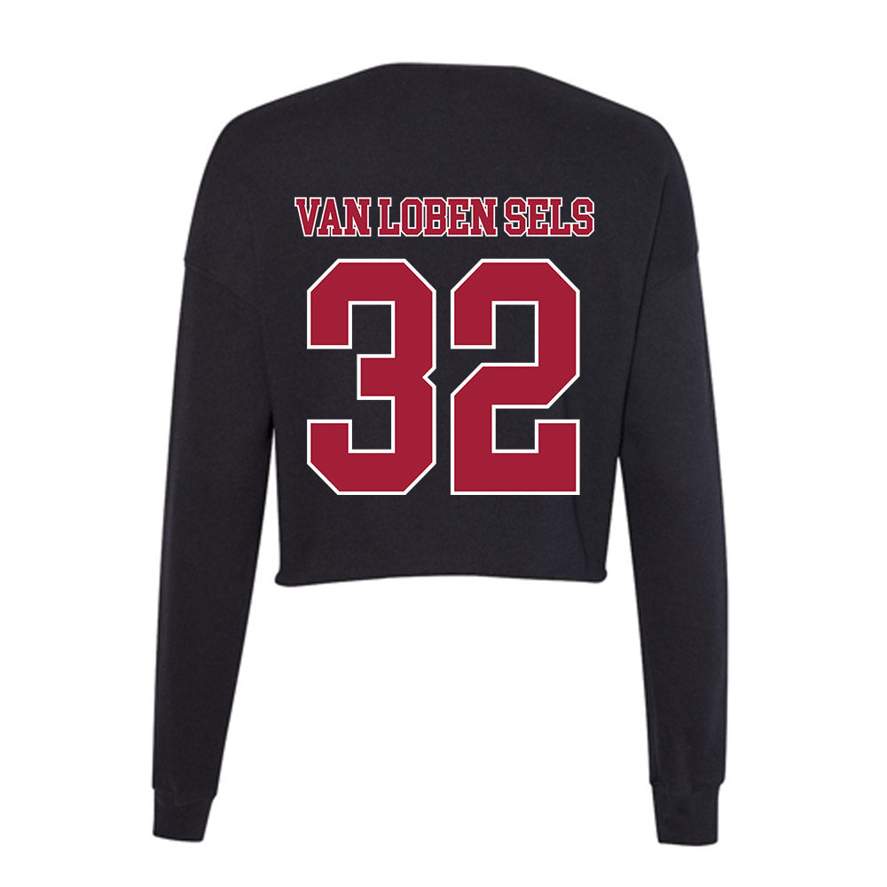 Stanford - NCAA Football : Owen van Loben Sels - Women's Cropped Crew Fleece-1
