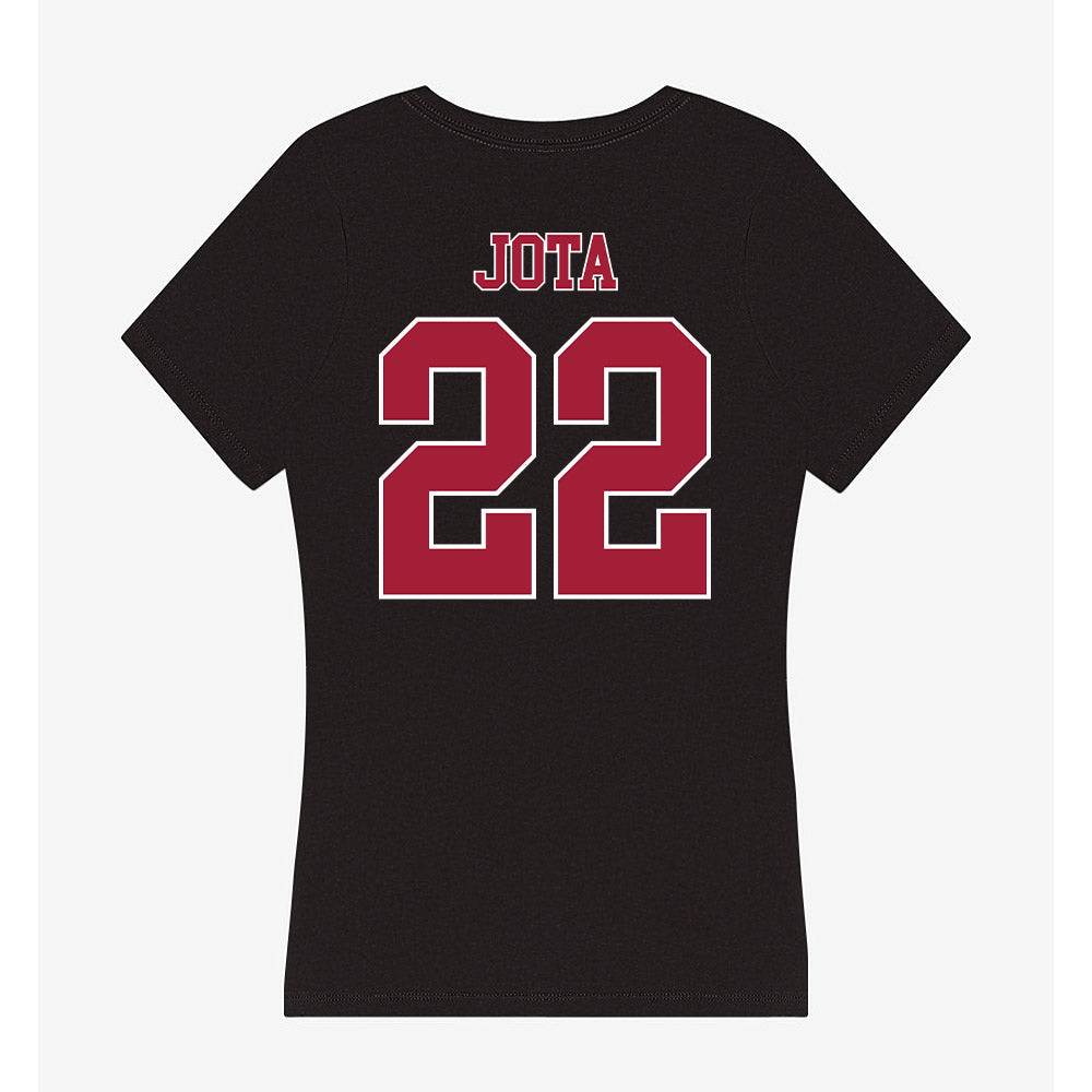Stanford - NCAA Women's Soccer : Kaiya Jota - Women's V-Neck T-Shirt-1