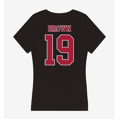 Stanford - NCAA Women's Lacrosse : Emma Brown - Women's V-Neck T-Shirt-1