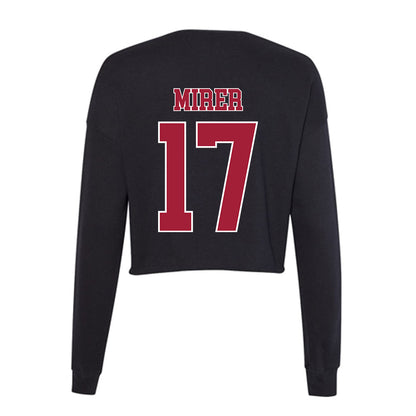 Stanford - NCAA Football : Charlie Mirer - Women's Cropped Crew Fleece-1