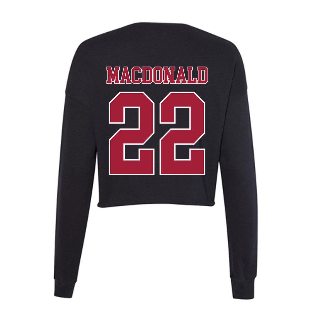 Stanford - NCAA Baseball : Cort MacDonald - Women's Cropped Crew Fleece-1