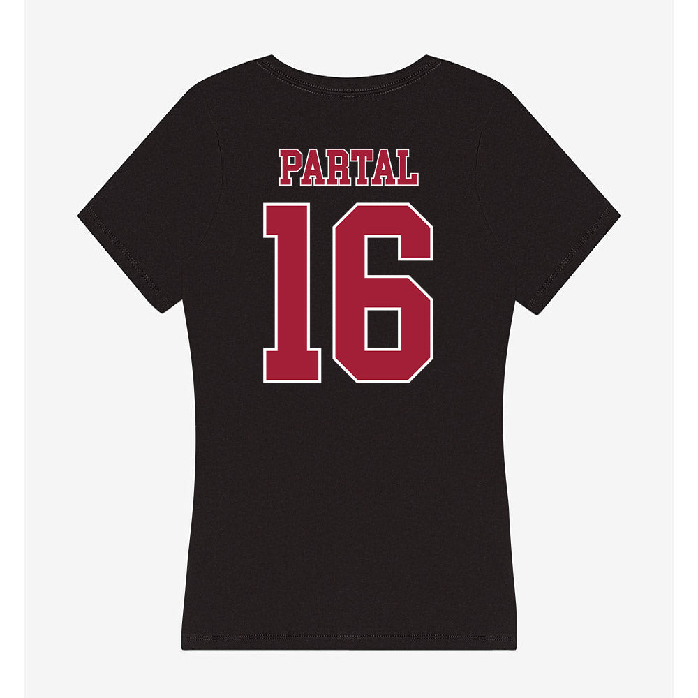 Stanford - NCAA Men's Soccer : Joshua Partal - Women's V-Neck T-Shirt-1