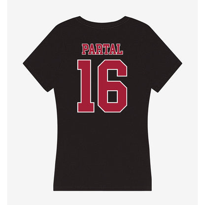 Stanford - NCAA Men's Soccer : Joshua Partal - Women's V-Neck T-Shirt-1