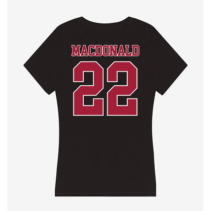 Stanford - NCAA Baseball : Cort MacDonald - Women's V-Neck T-Shirt-1