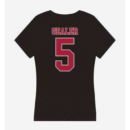 Stanford - NCAA Men's Basketball : Benny Gealer - Women's V-Neck T-Shirt-1