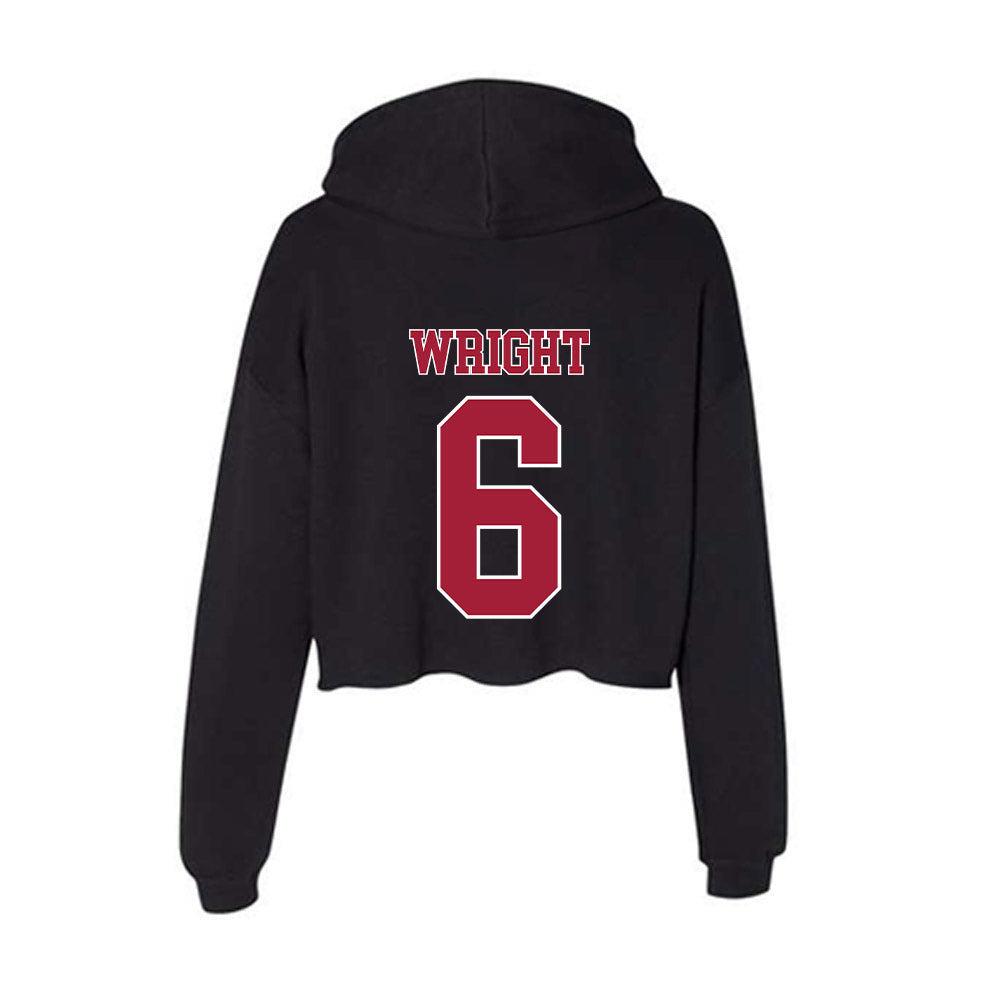 Stanford - NCAA Football : Collin Wright - Women's Crop Fleece Hoodie-1