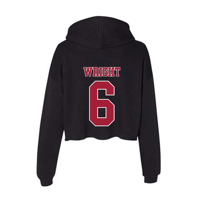 Stanford - NCAA Football : Collin Wright - Women's Crop Fleece Hoodie-1