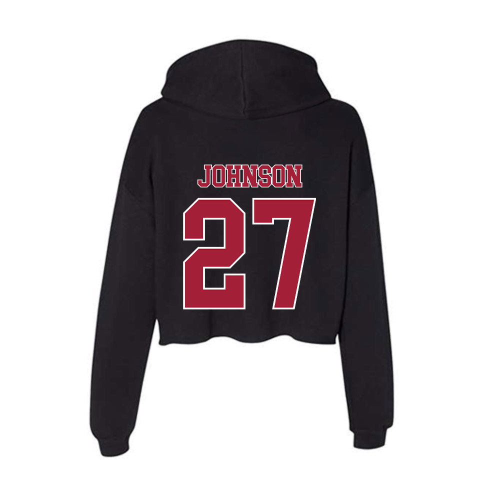 Stanford - NCAA Women's Lacrosse : Ellie Johnson - Women's Crop Fleece Hoodie-1