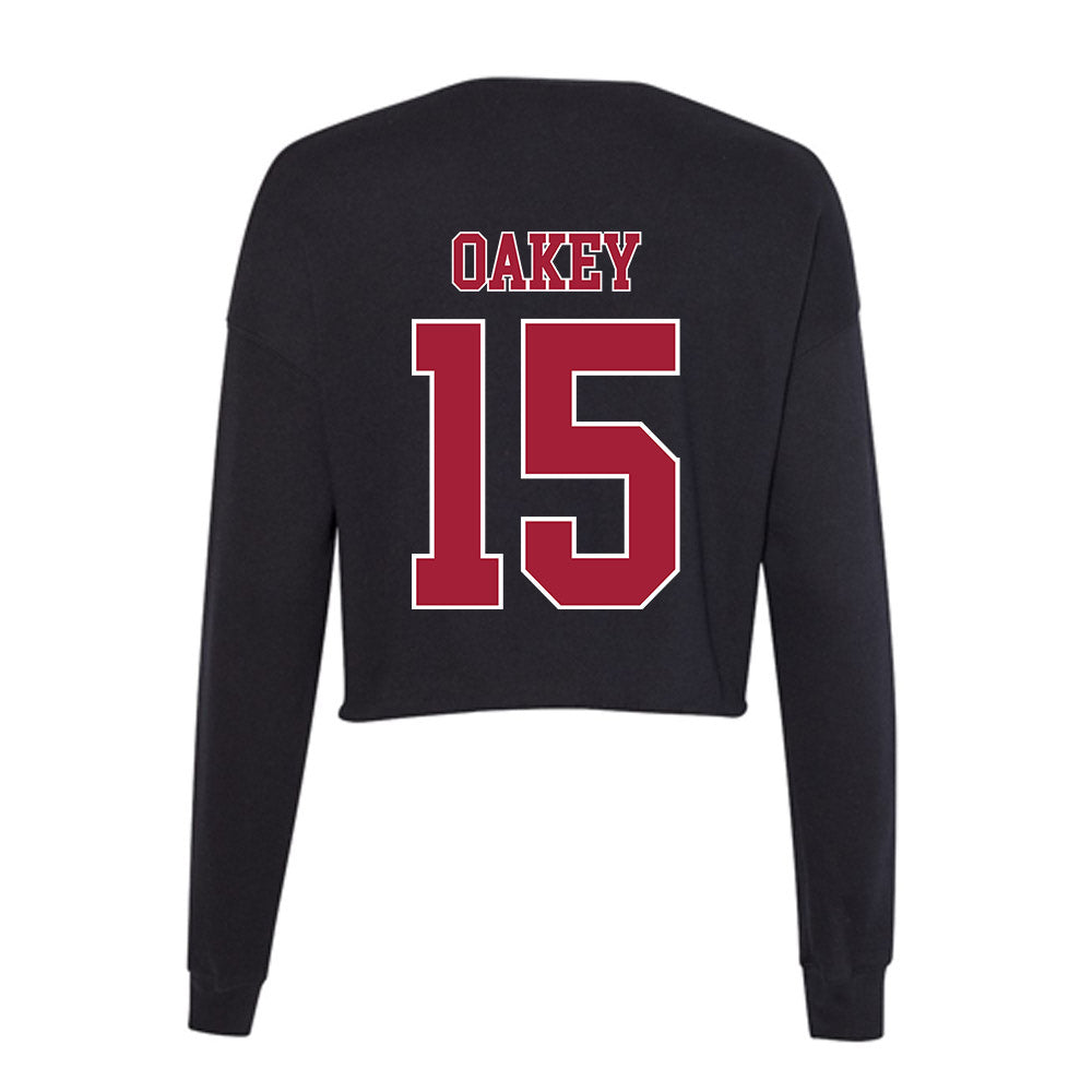 Stanford - NCAA Women's Lacrosse : Martha Oakey - Women's Cropped Crew Fleece-1
