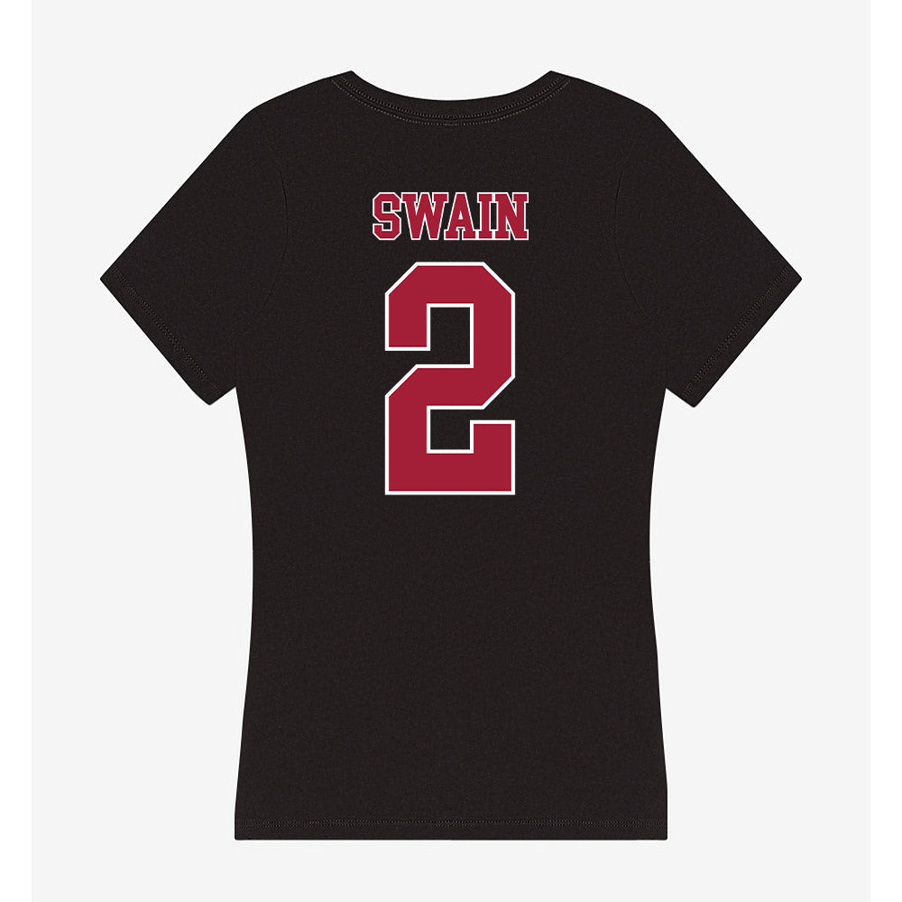 Stanford - NCAA Women's Basketball : Hailee Swain - Women's V-Neck T-Shirt-1
