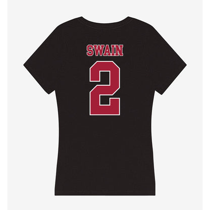 Stanford - NCAA Women's Basketball : Hailee Swain - Women's V-Neck T-Shirt-1