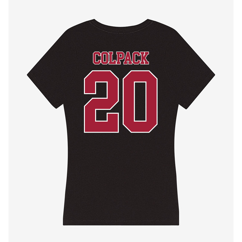 Stanford - NCAA Women's Lacrosse : Anna Colpack - Women's V-Neck T-Shirt-1