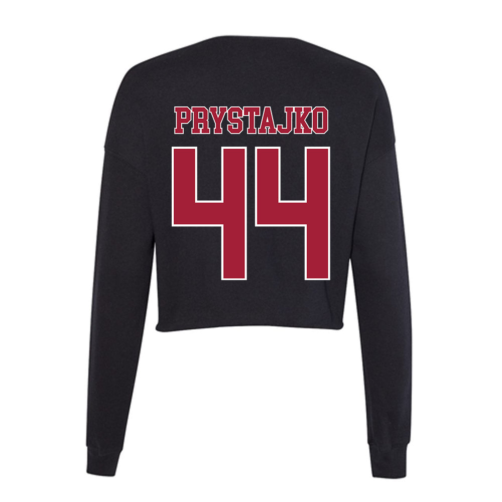 Stanford - NCAA Softball : Zoe Prystajko - Women's Cropped Crew Fleece-1