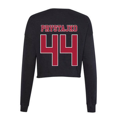 Stanford - NCAA Softball : Zoe Prystajko - Women's Cropped Crew Fleece-1