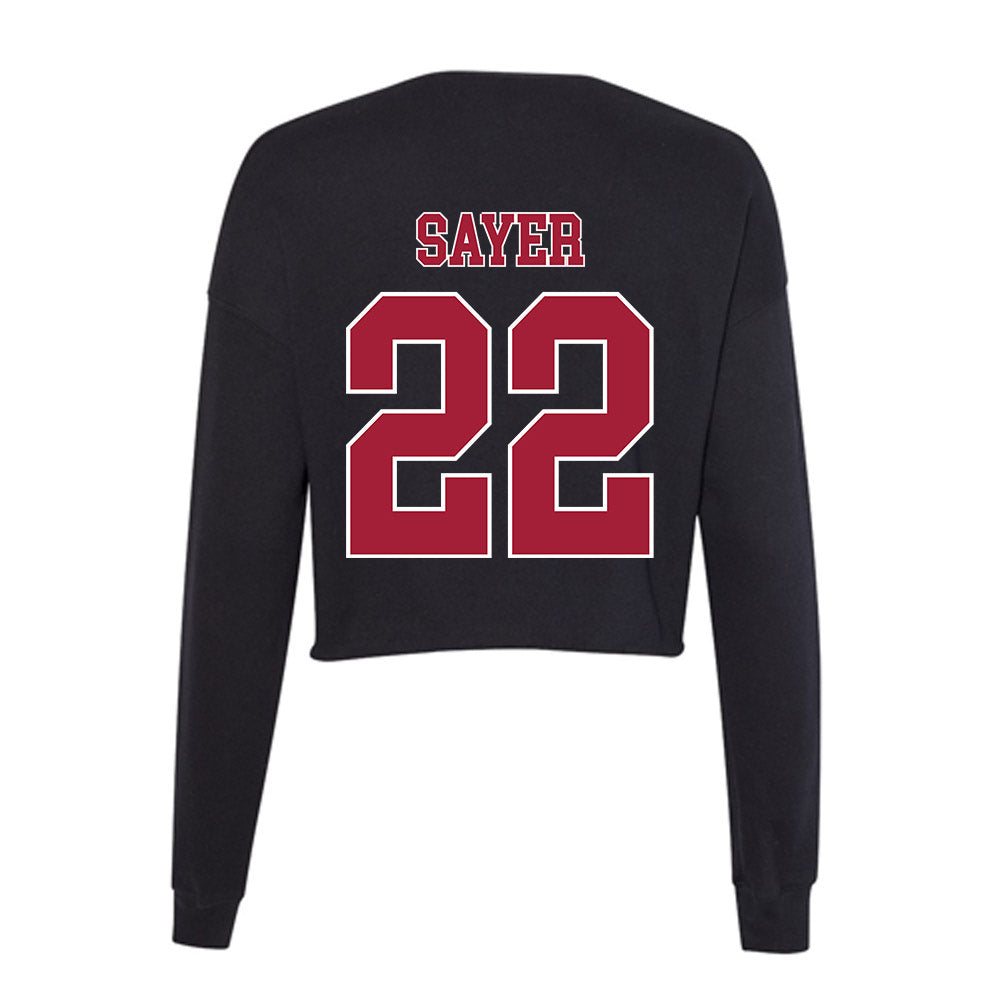 Stanford - NCAA Women's Volleyball : Erika Sayer - Women's Cropped Crew Fleece-1