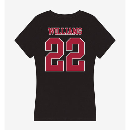 Stanford - NCAA Women's Lacrosse : Peep Williams - Women's V-Neck T-Shirt-1