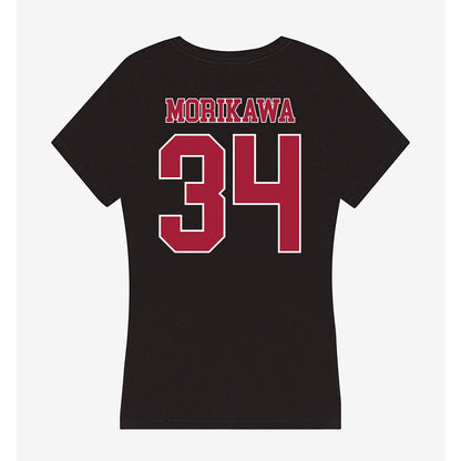 Stanford - NCAA Softball : Allison Morikawa - Women's V-Neck T-Shirt-1