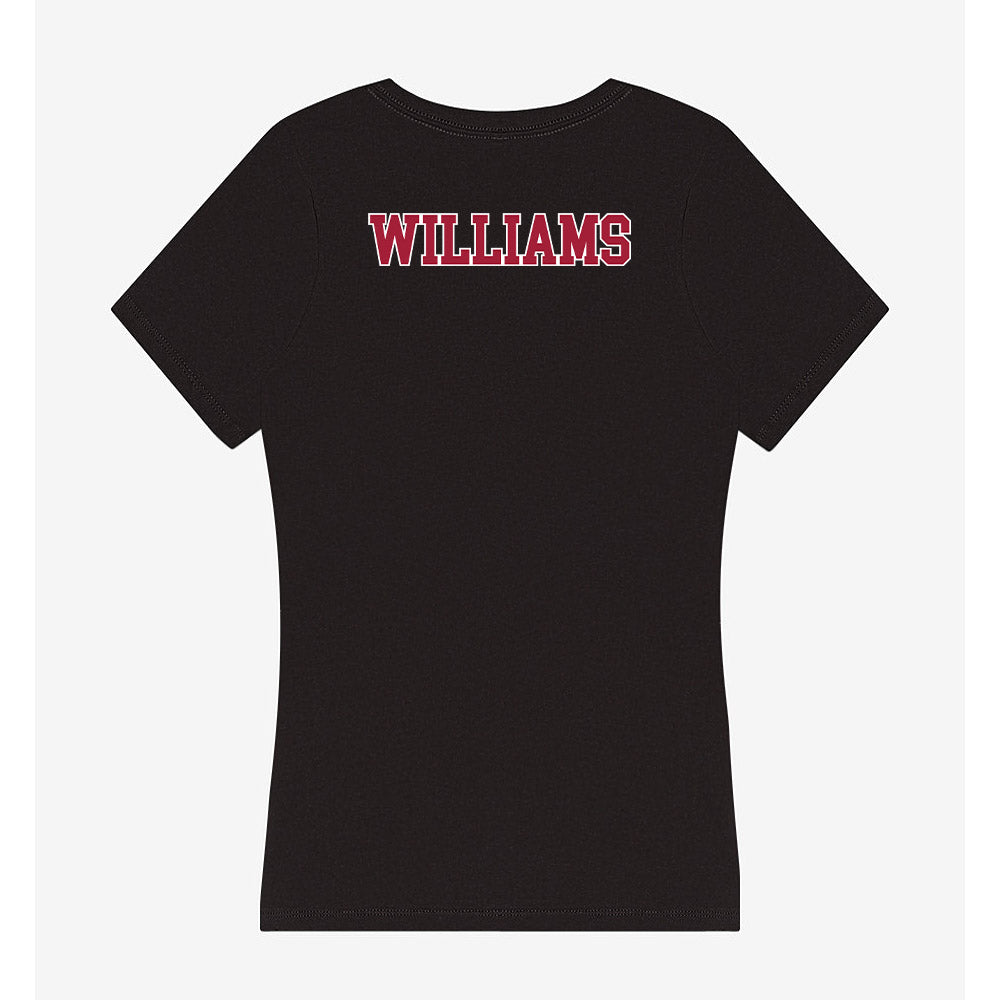 Stanford - NCAA Women's Gymnastics : Jennifer Williams - Women's V-Neck T-Shirt-1