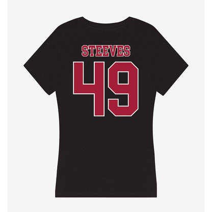 Stanford - NCAA Baseball : Austin Steeves - Women's V-Neck T-Shirt-1