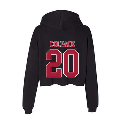 Stanford - NCAA Women's Lacrosse : Anna Colpack - Women's Crop Fleece Hoodie-1