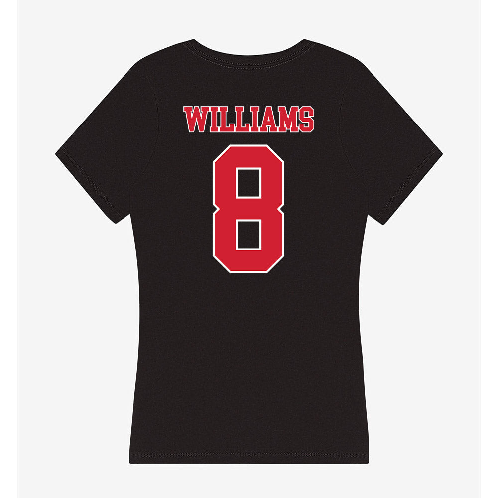 Fairfield - NCAA Men's Basketball : Tony Williams - Women's V-Neck T-Shirt-1