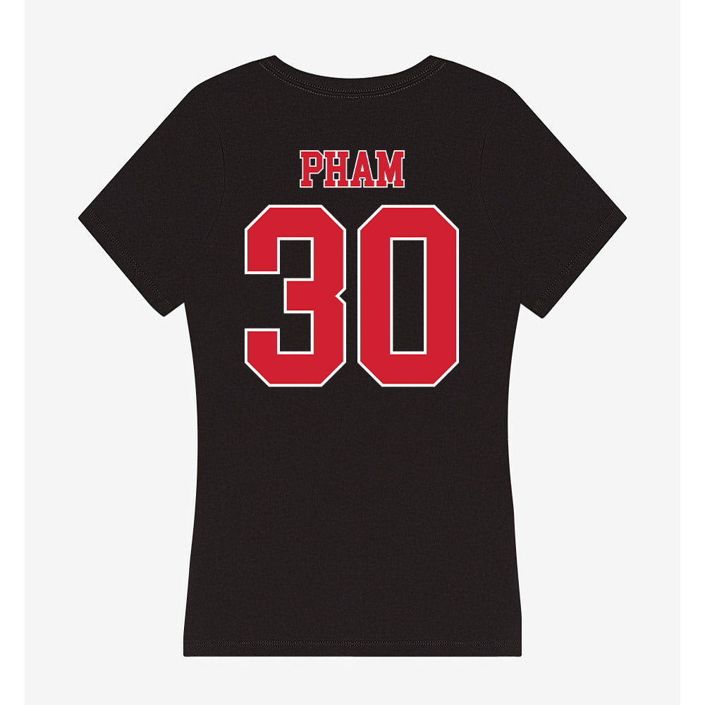 Fairfield - NCAA Women's Basketball : Christina Pham - Women's V-Neck T-Shirt-1
