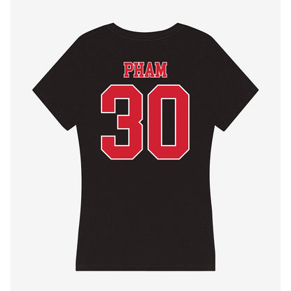 Fairfield - NCAA Women's Basketball : Christina Pham - Women's V-Neck T-Shirt-1